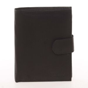 Módní pánská kožená černá peněženka - Delami Chappel